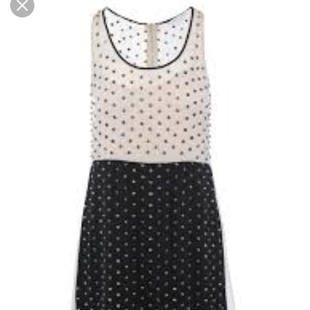 Diane Von Furstenburg Black and Tan stuffed dress